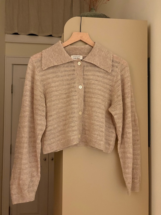 & Other Stories Sweaters - & Other Stories Alpaca Wool Open Knit Collared Cardigan XS
